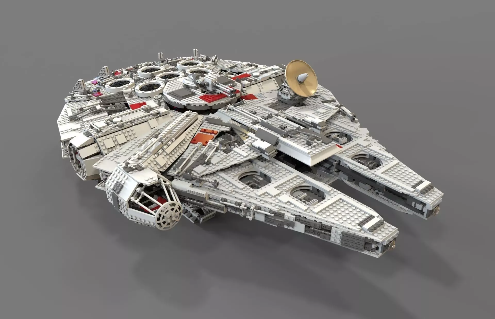 Lego spaceship 3D model_0