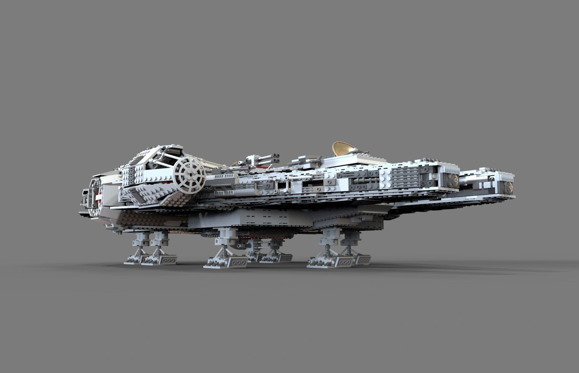 Lego spaceship 3D model_8