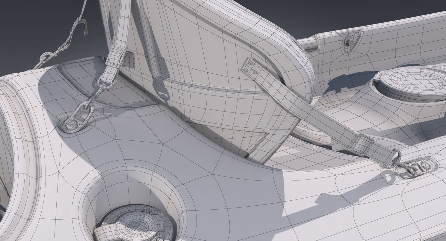Kayak Realistic 3D model_10