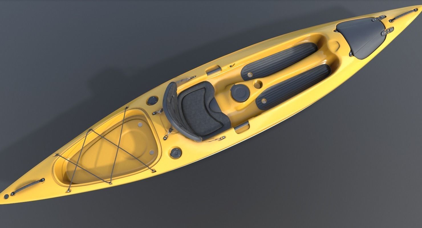 Kayak Realistic 3D model_3