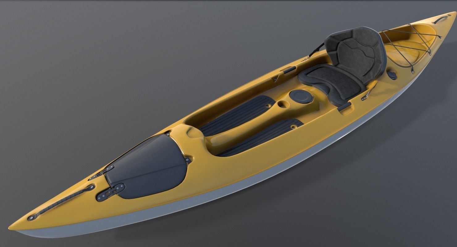 Kayak Realistic 3D model_2