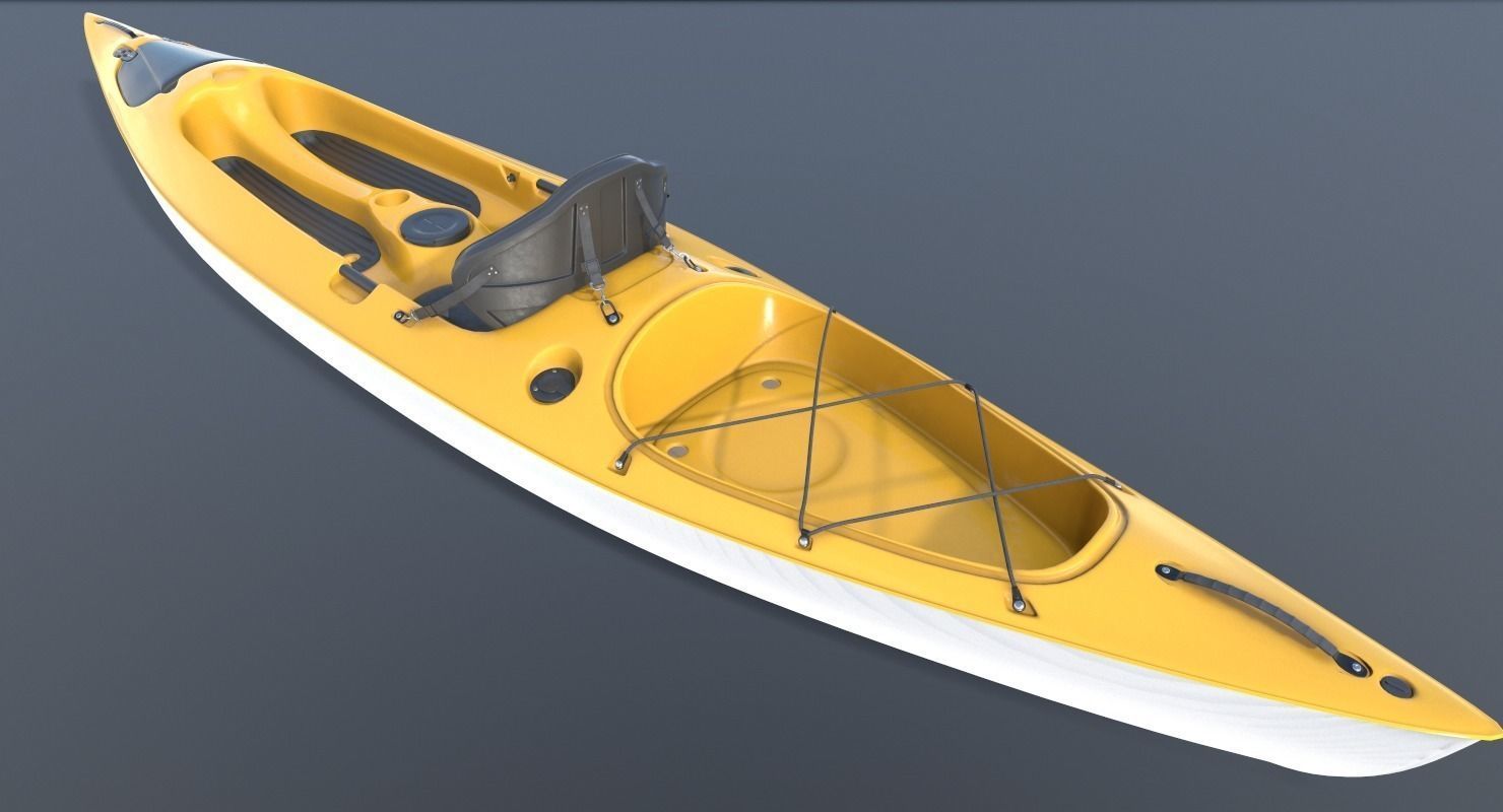 Kayak Realistic 3D model_7