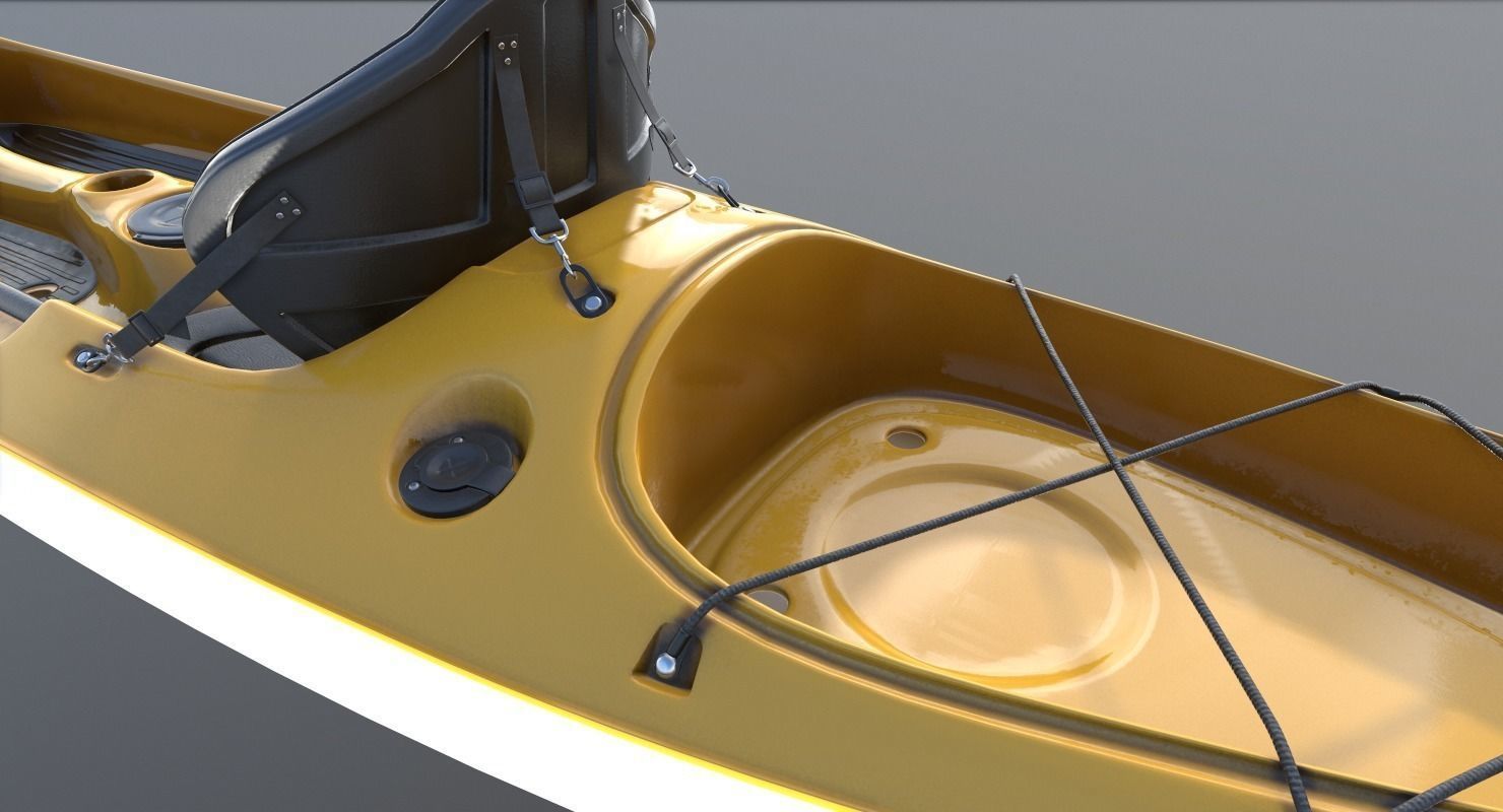 Kayak Realistic 3D model_5
