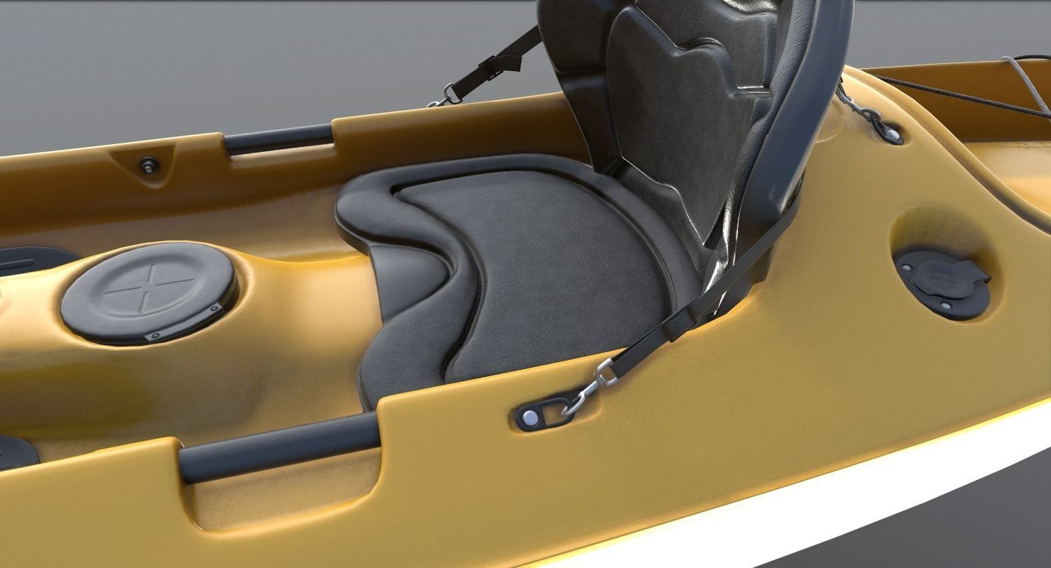 Kayak Realistic 3D model_4