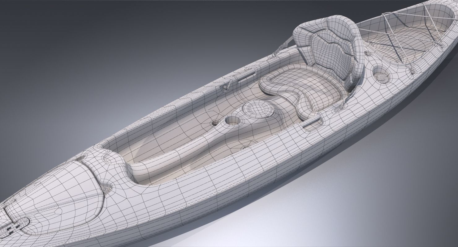 Kayak Realistic 3D model_8
