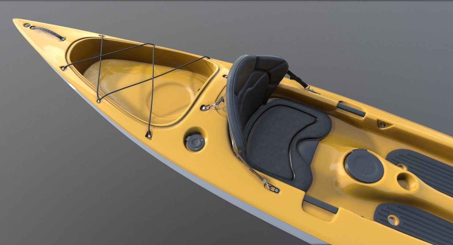 Kayak Realistic 3D model_6