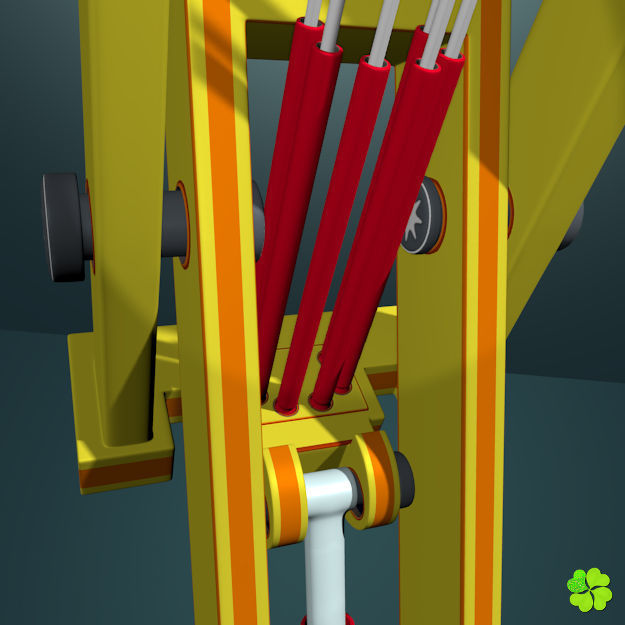 Robotic toy arm rigged low poly Low-poly 3D model_14