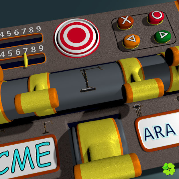 Robotic toy arm rigged low poly Low-poly 3D model_8