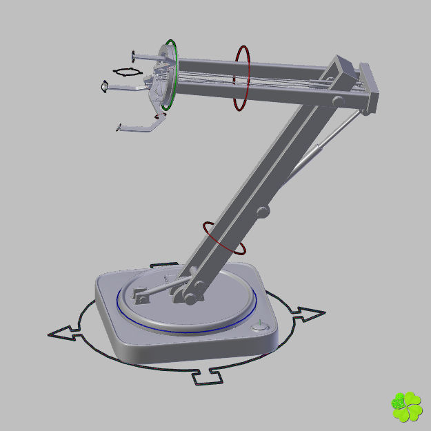 Robotic toy arm rigged low poly Low-poly 3D model_46