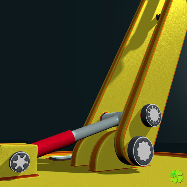 Robotic toy arm rigged low poly Low-poly 3D model_10