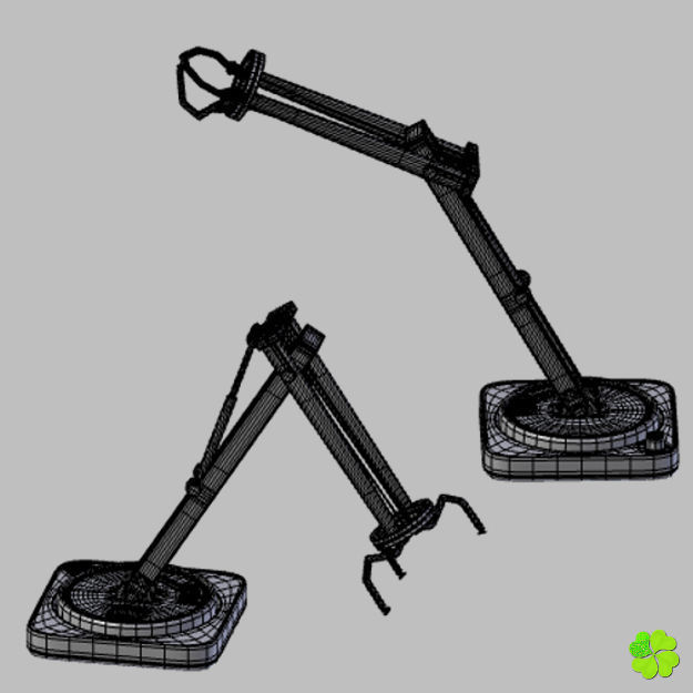 Robotic toy arm rigged low poly Low-poly 3D model_35
