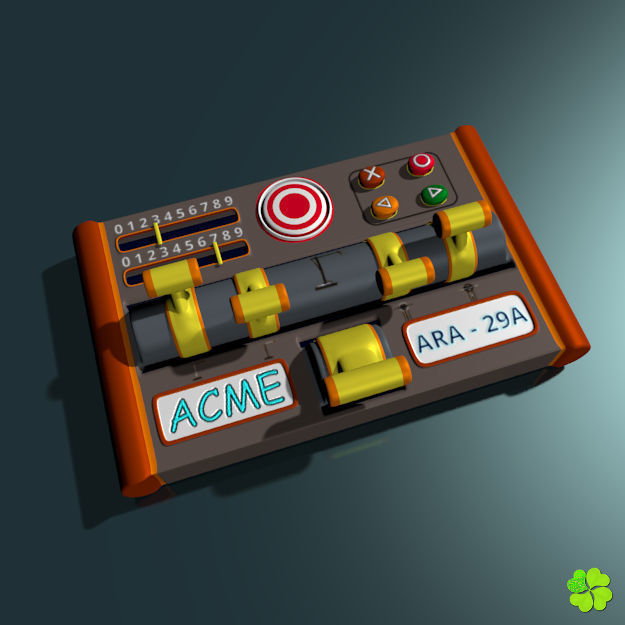 Robotic toy arm rigged low poly Low-poly 3D model_7