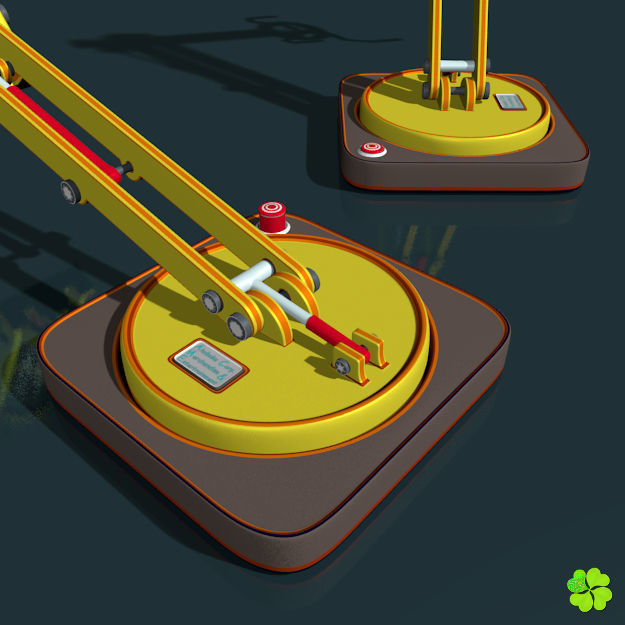 Robotic toy arm rigged low poly Low-poly 3D model_9