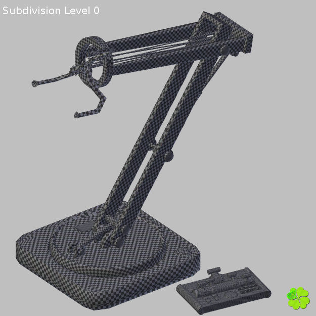 Robotic toy arm rigged low poly Low-poly 3D model_48