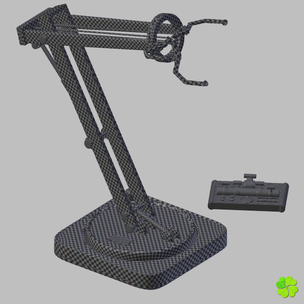 Robotic toy arm rigged low poly Low-poly 3D model_47