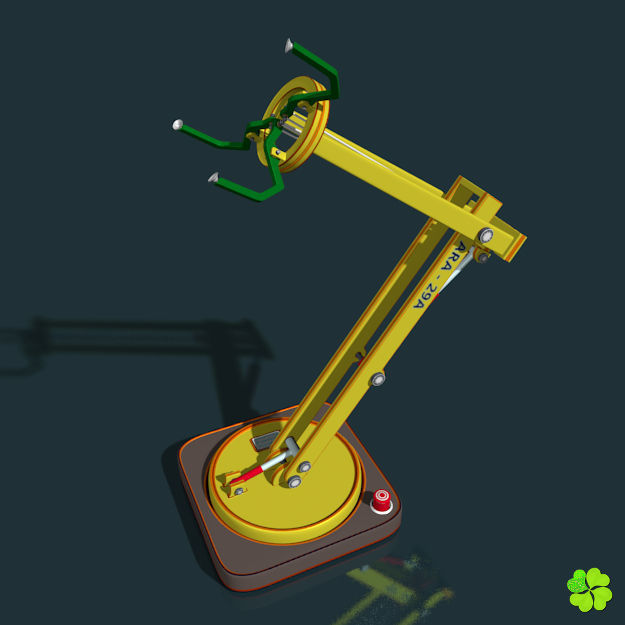 Robotic toy arm rigged low poly Low-poly 3D model_4