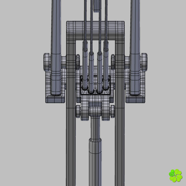 Robotic toy arm rigged low poly Low-poly 3D model_29