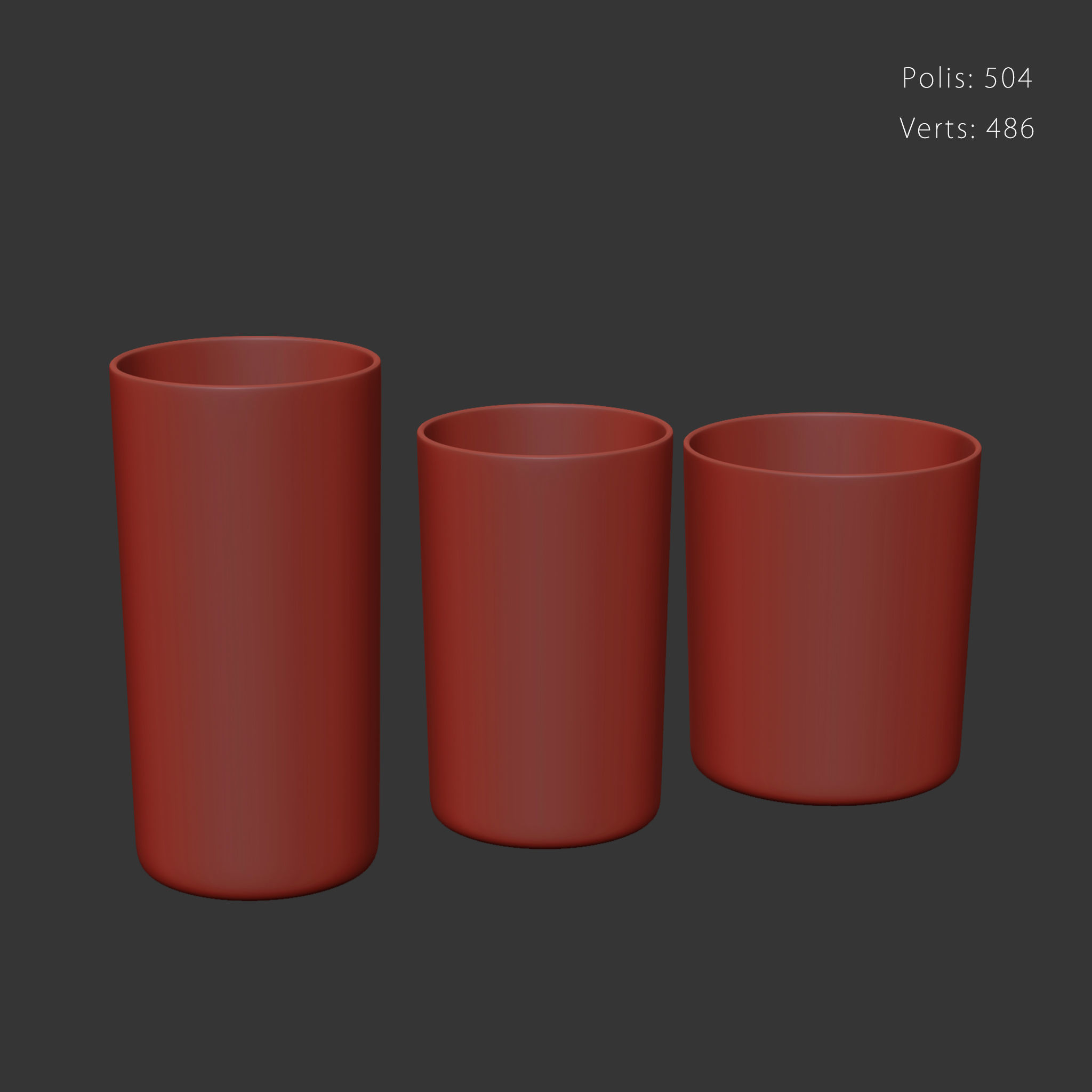 Set 5107 glass tumbler Low-poly 3D model_5