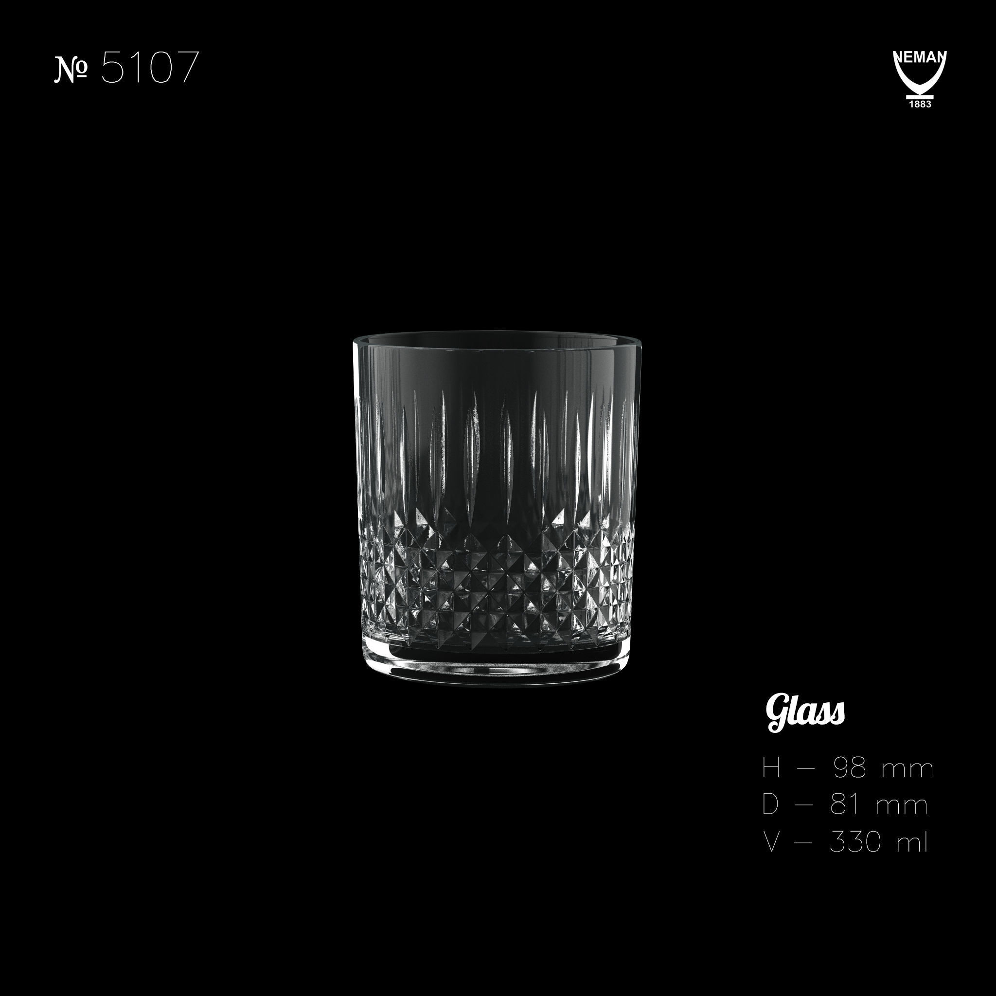 Set 5107 glass tumbler Low-poly 3D model_3