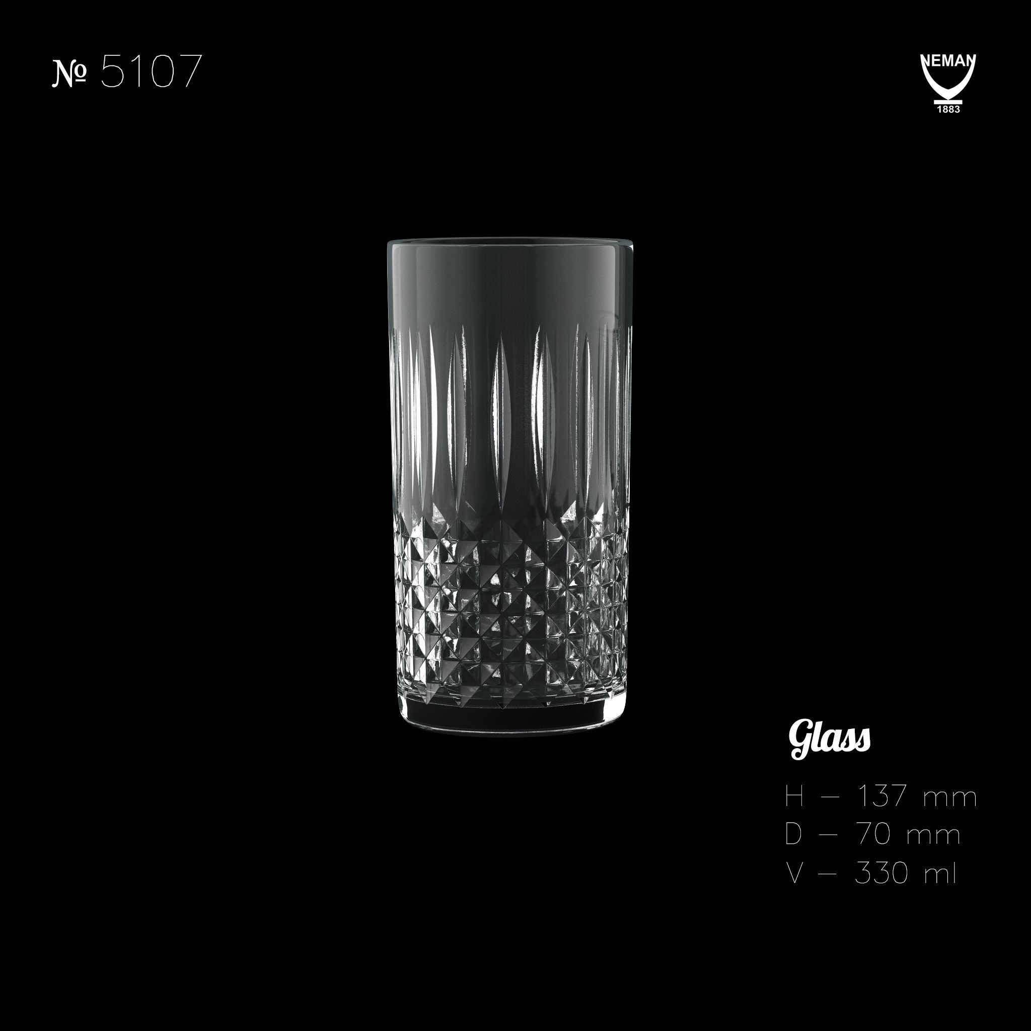 Set 5107 glass tumbler Low-poly 3D model_1
