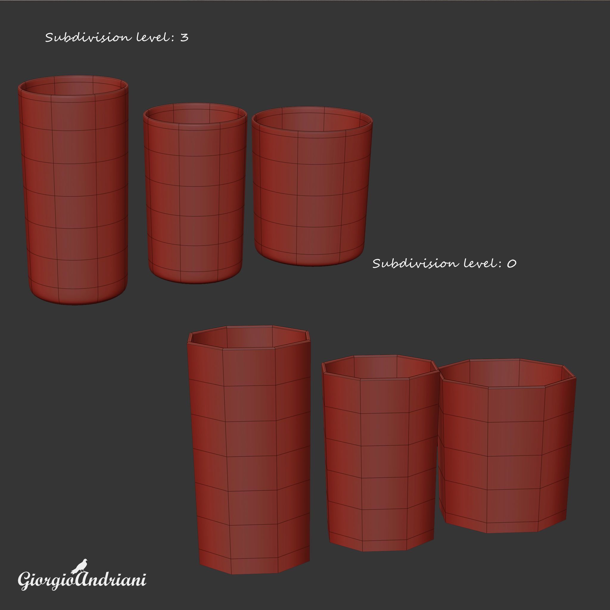 Set 5107 glass tumbler Low-poly 3D model_6