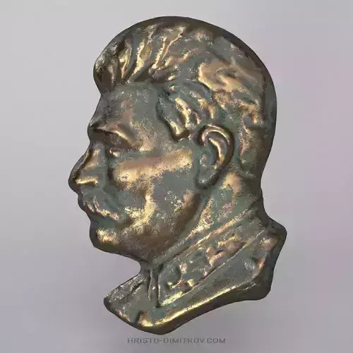 Stalin bassrelief Low-poly 3D model