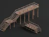 3D model Modular Wooden Bridge and Pier Collection VR / AR / low-poly ...