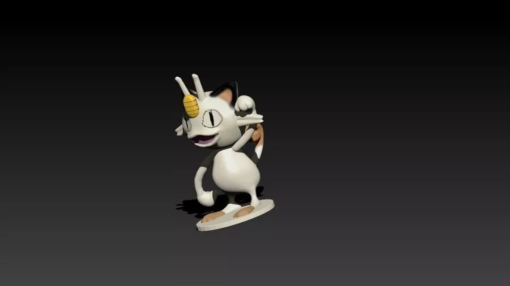 Meowth pokemon 3D print model