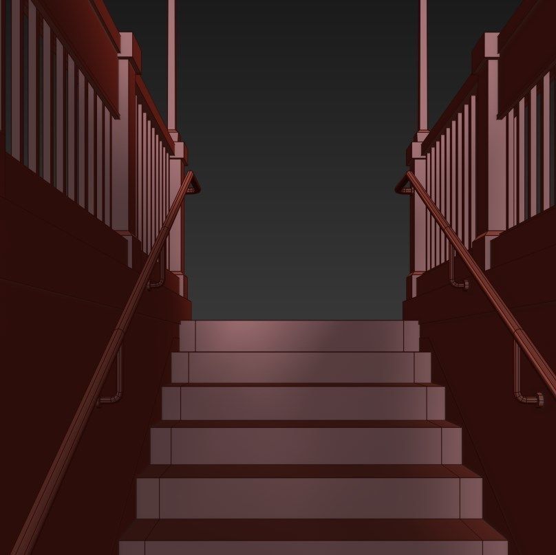 Subway Entrance NYC Low-poly 3D model_8