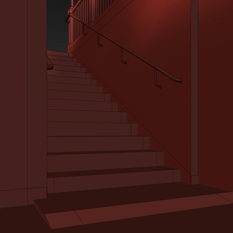 Subway Entrance NYC Low-poly 3D model_9