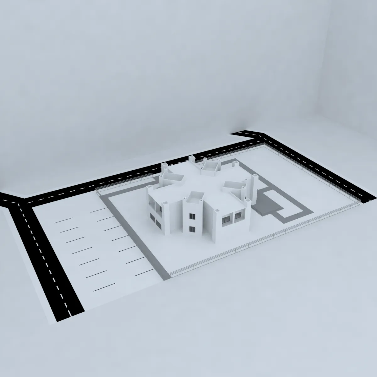 Modern Conference Complex and Congress Center Architectural 3D model ...