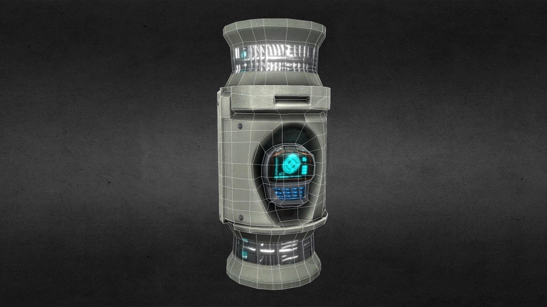 Game Ready SciFi Futuristic Computer Terminal -- Low-Poly Low-poly 3D model_8