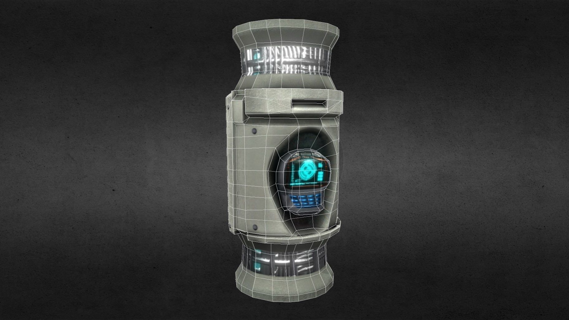 Game Ready SciFi Futuristic Computer Terminal -- Low-Poly Low-poly 3D model_1