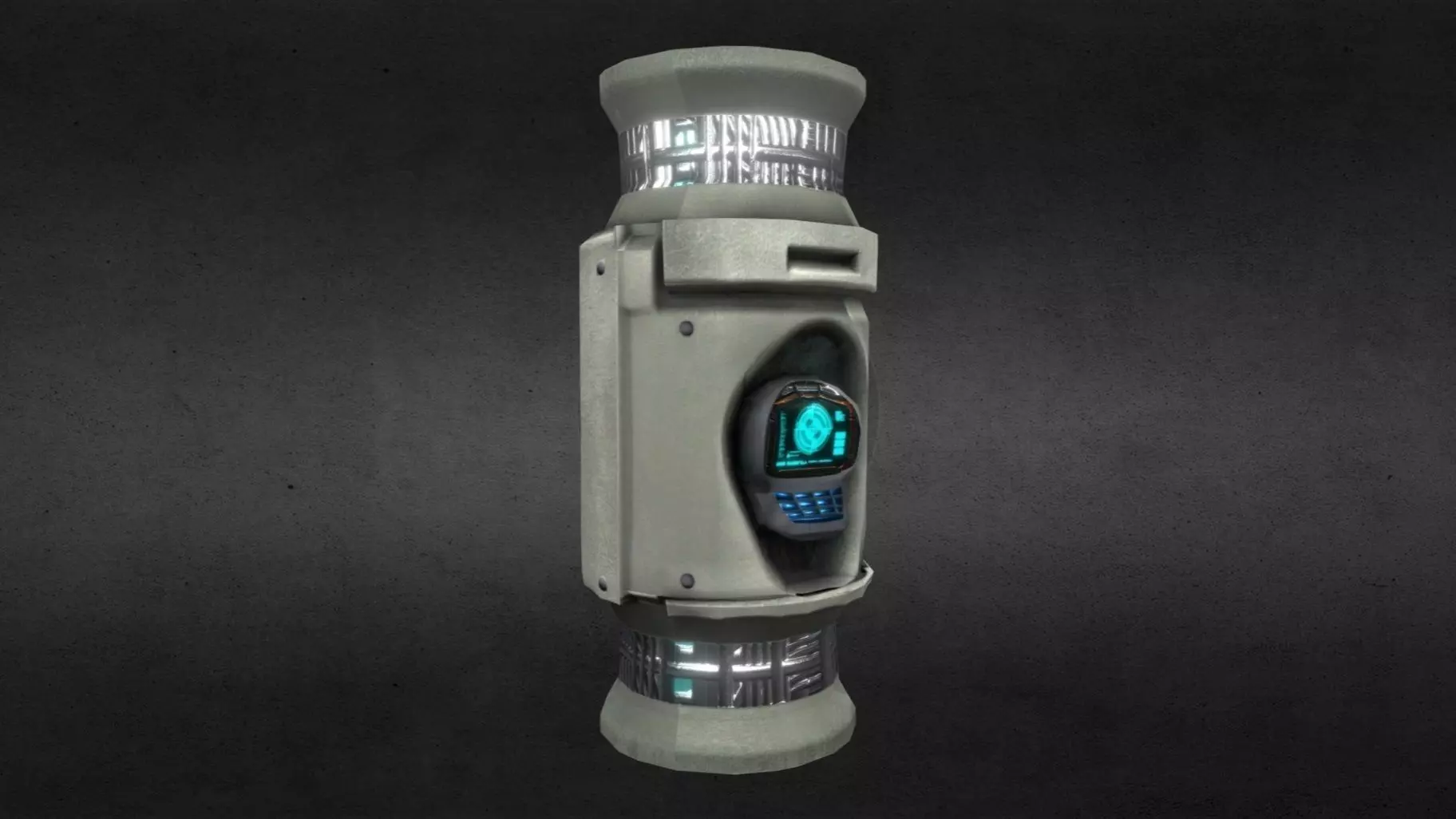 Game Ready SciFi Futuristic Computer Terminal -- Low-Poly Low-poly 3D model_0