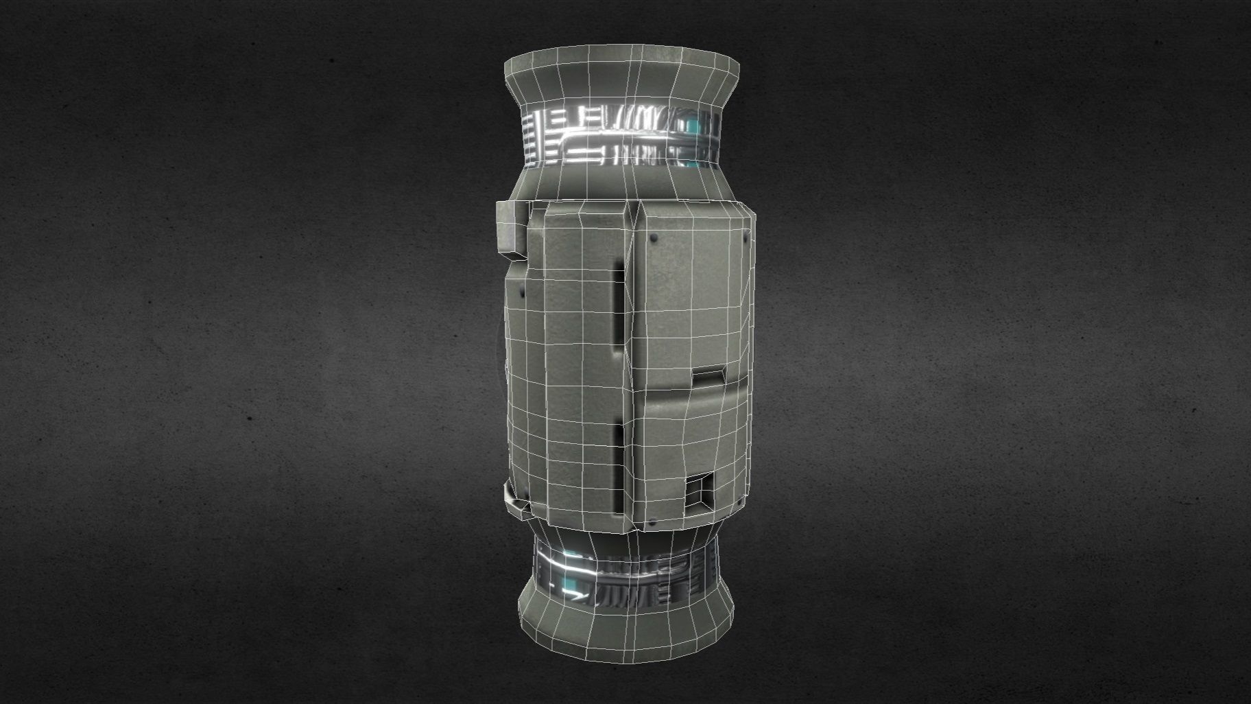 Game Ready SciFi Futuristic Computer Terminal -- Low-Poly Low-poly 3D model_4