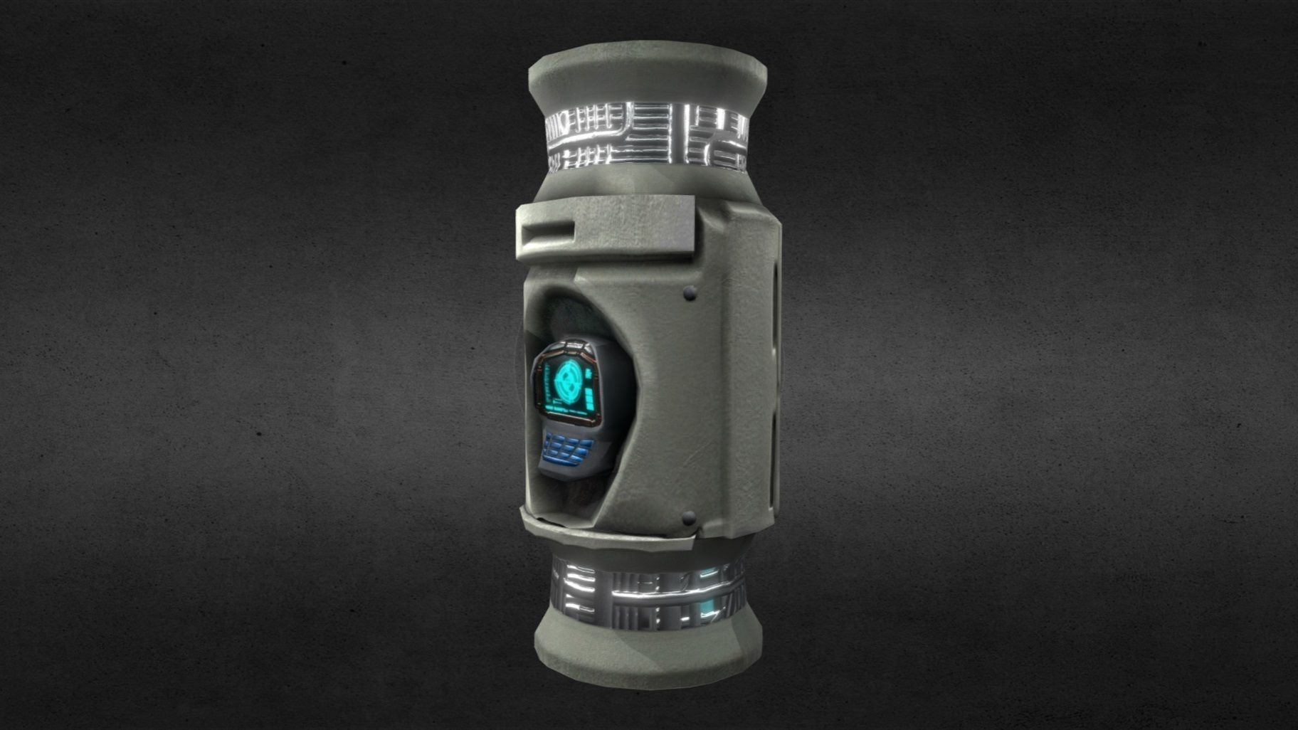 Game Ready SciFi Futuristic Computer Terminal -- Low-Poly Low-poly 3D model_2