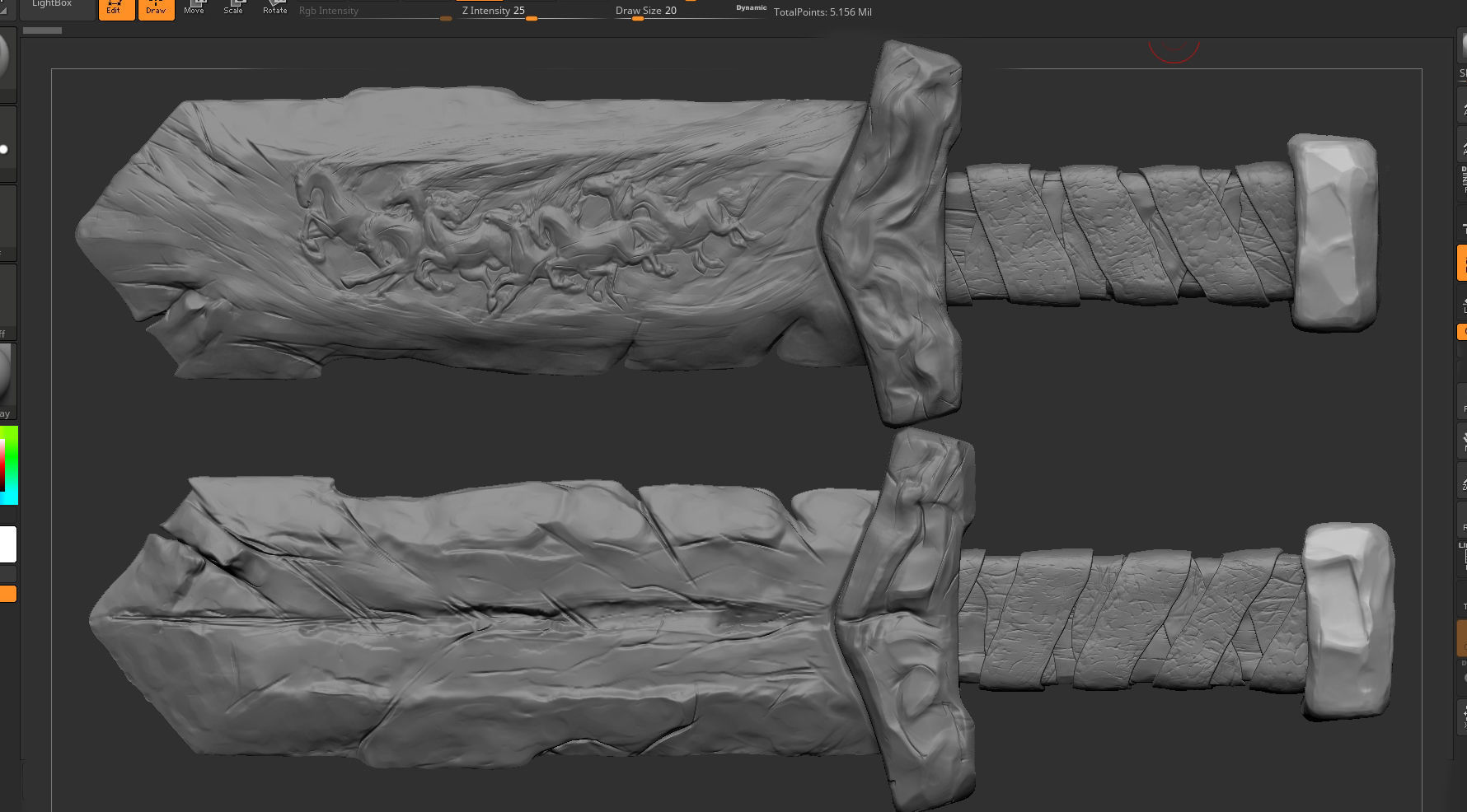 sword Low-poly 3D model_3