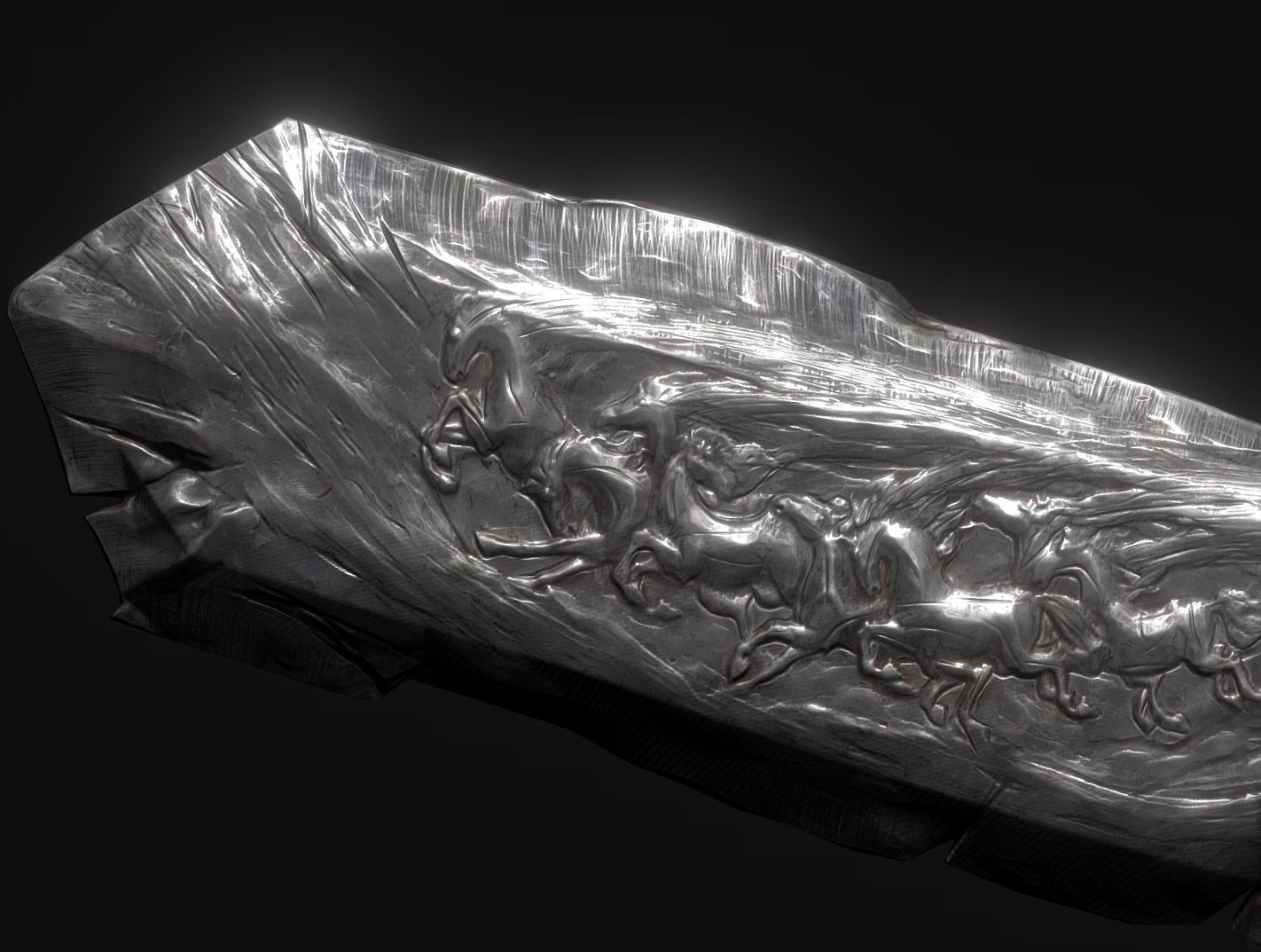 sword Low-poly 3D model_1