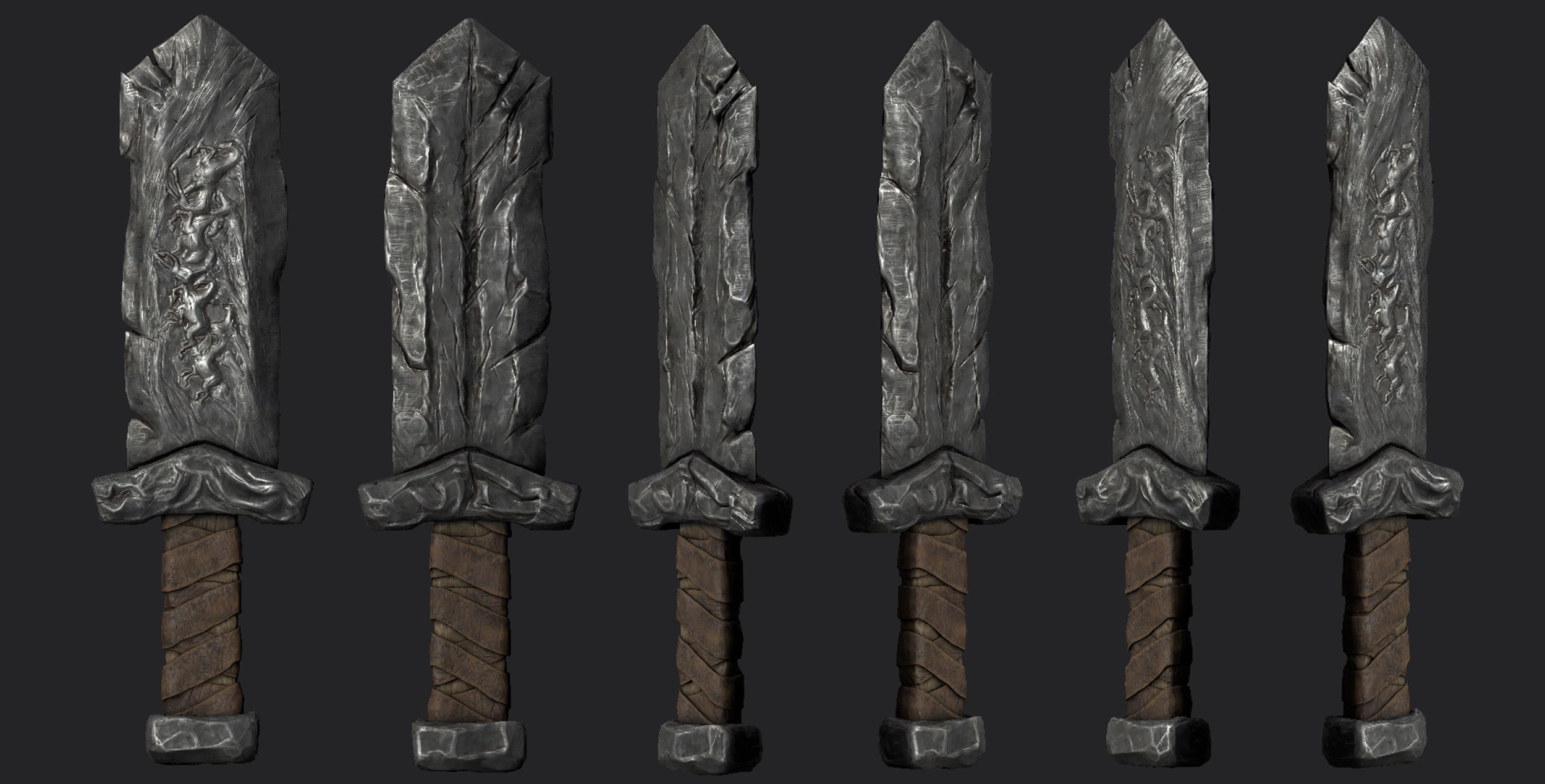 sword Low-poly 3D model_2