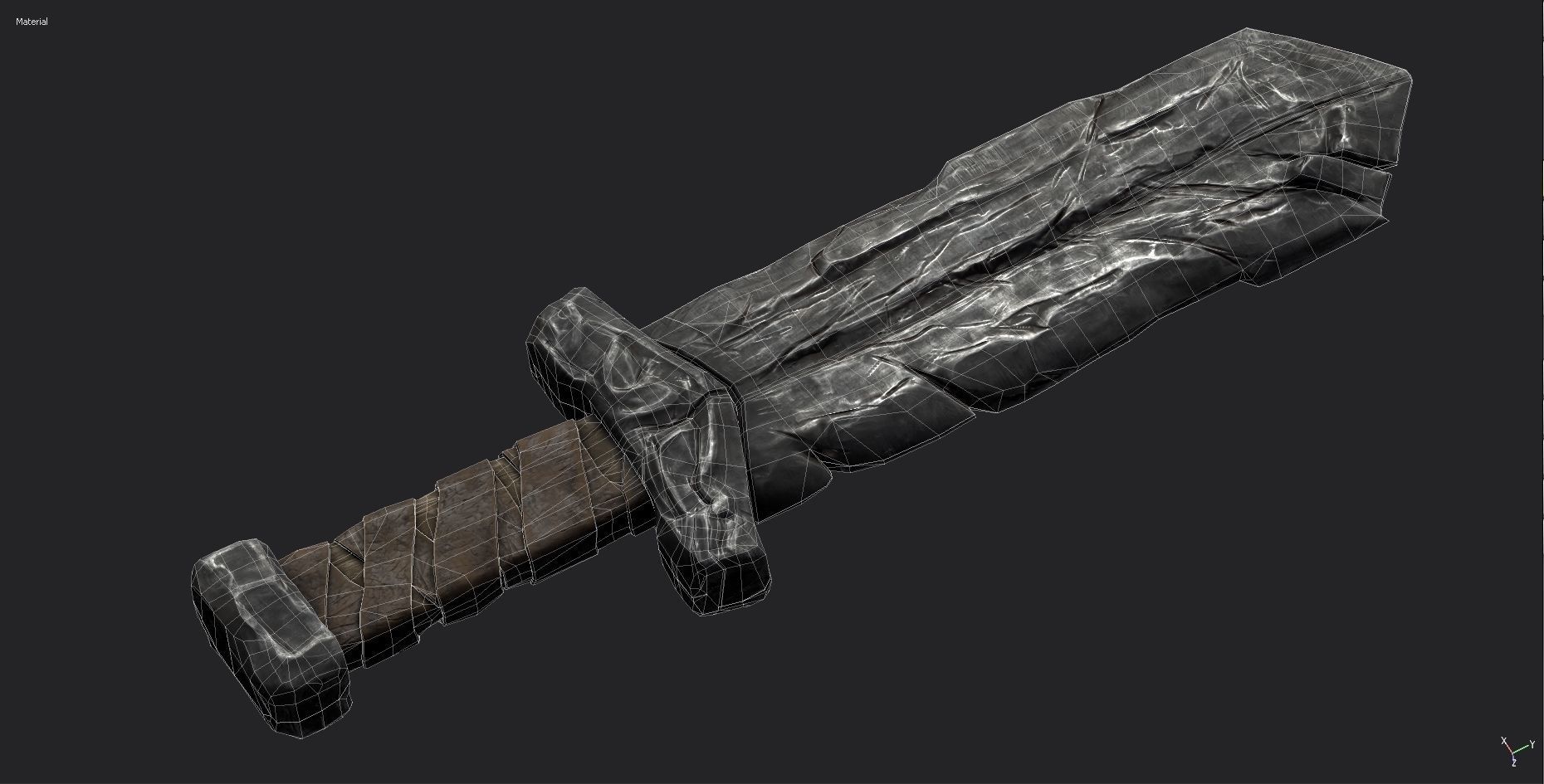 sword Low-poly 3D model_6