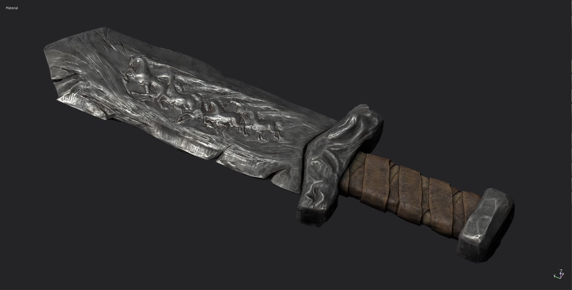 sword Low-poly 3D model_8