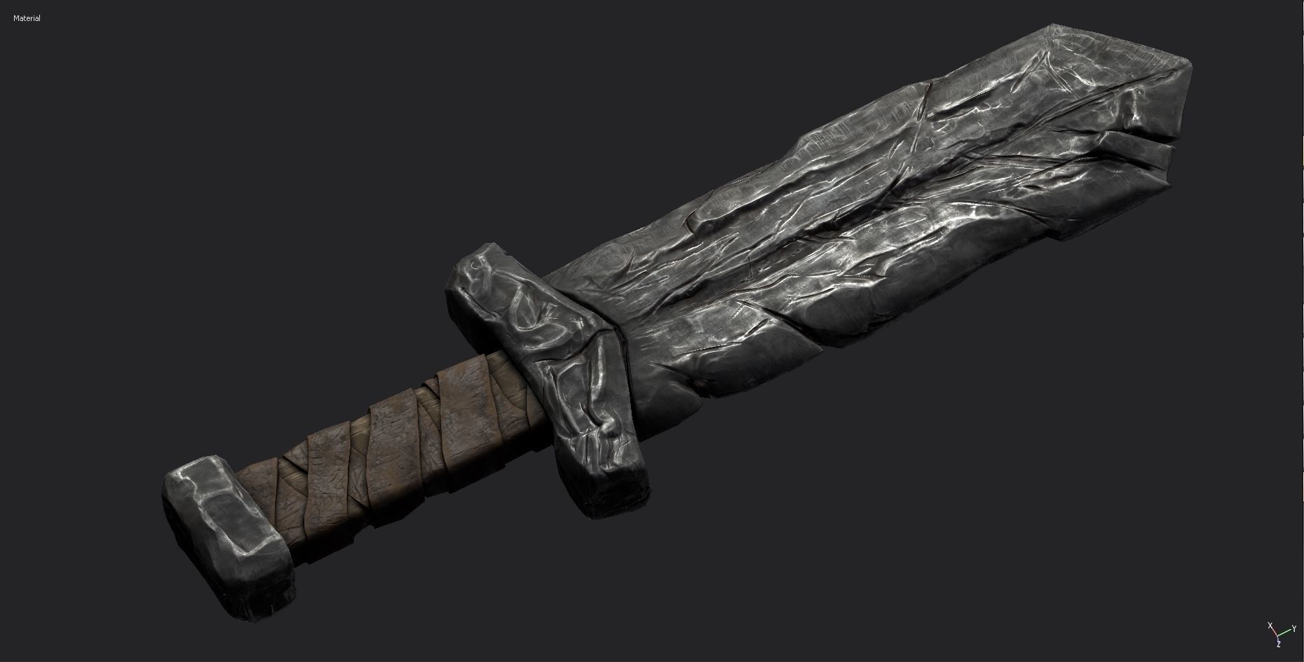 sword Low-poly 3D model_4