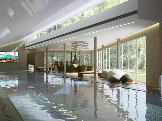 Interior modern swimming pool