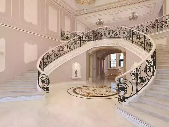 Interior classical mansion 2 3D model