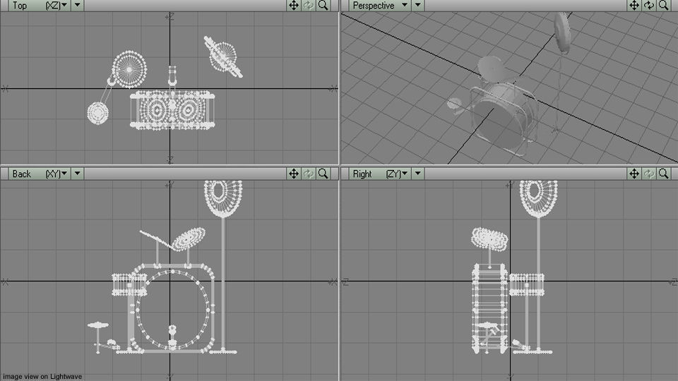 Drum Set - Classic 3D model_5
