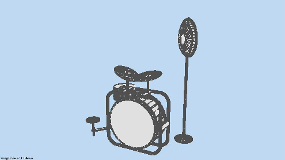 Drum Set - Classic 3D model_4