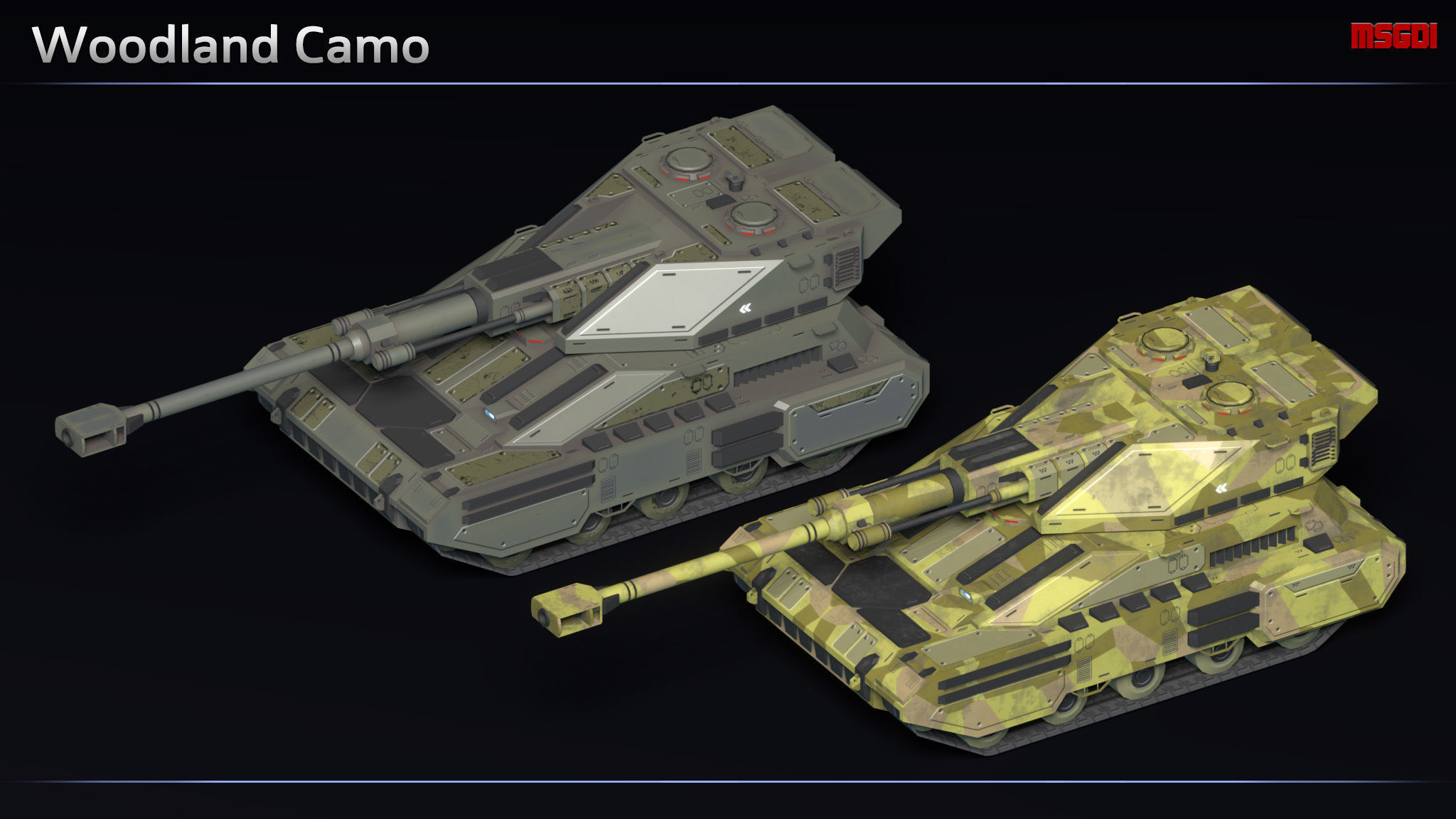 Scifi Thor Mobile Artillery Low-poly 3D model_7