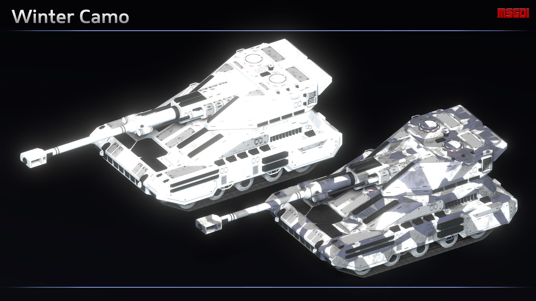 Scifi Thor Mobile Artillery Low-poly 3D model_9