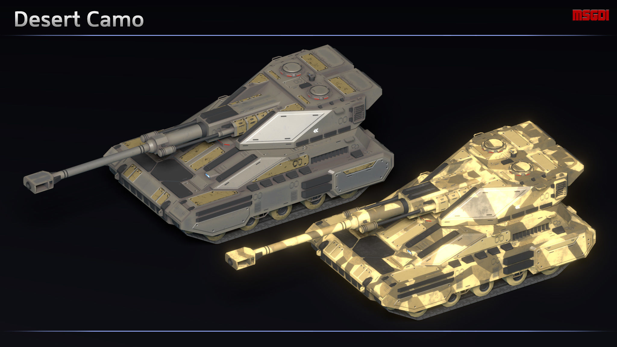 Scifi Thor Mobile Artillery Low-poly 3D model_8