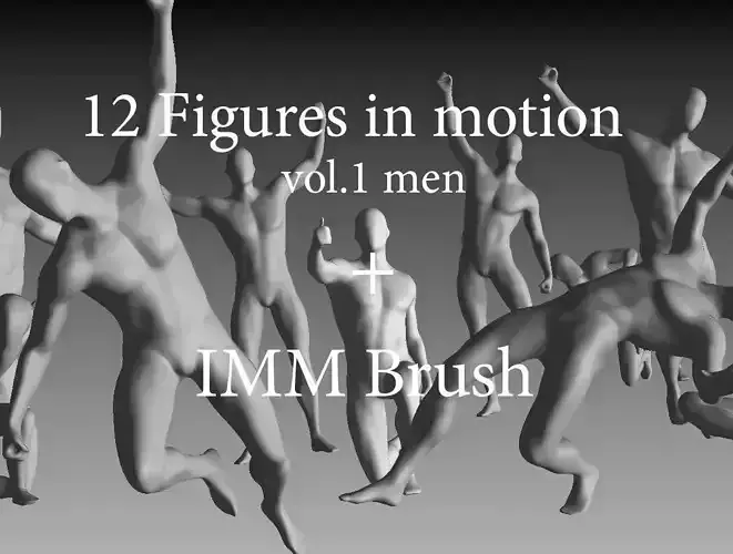 12 Figures of Men in Motion vol1 3D model
